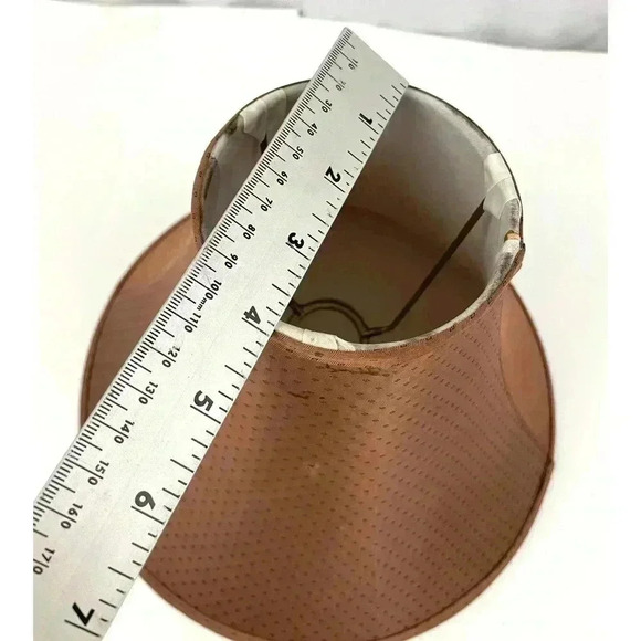 Brown Fabric Bell Shaped Lamp Shade 4"x11"x8.5" - Picture 6 of 9